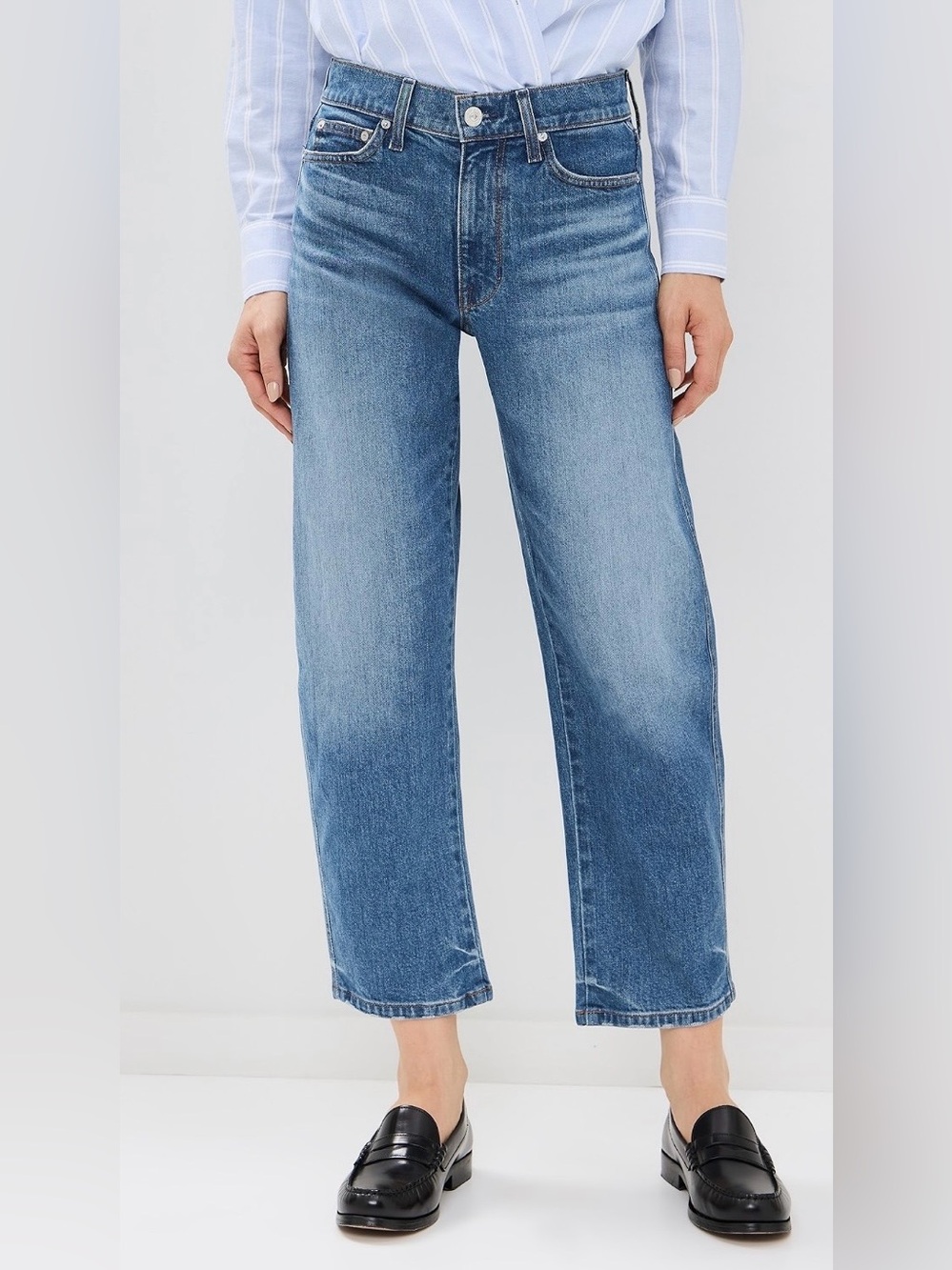 AYR the knockout barrel leg jeans quiet luxury cotton size 31